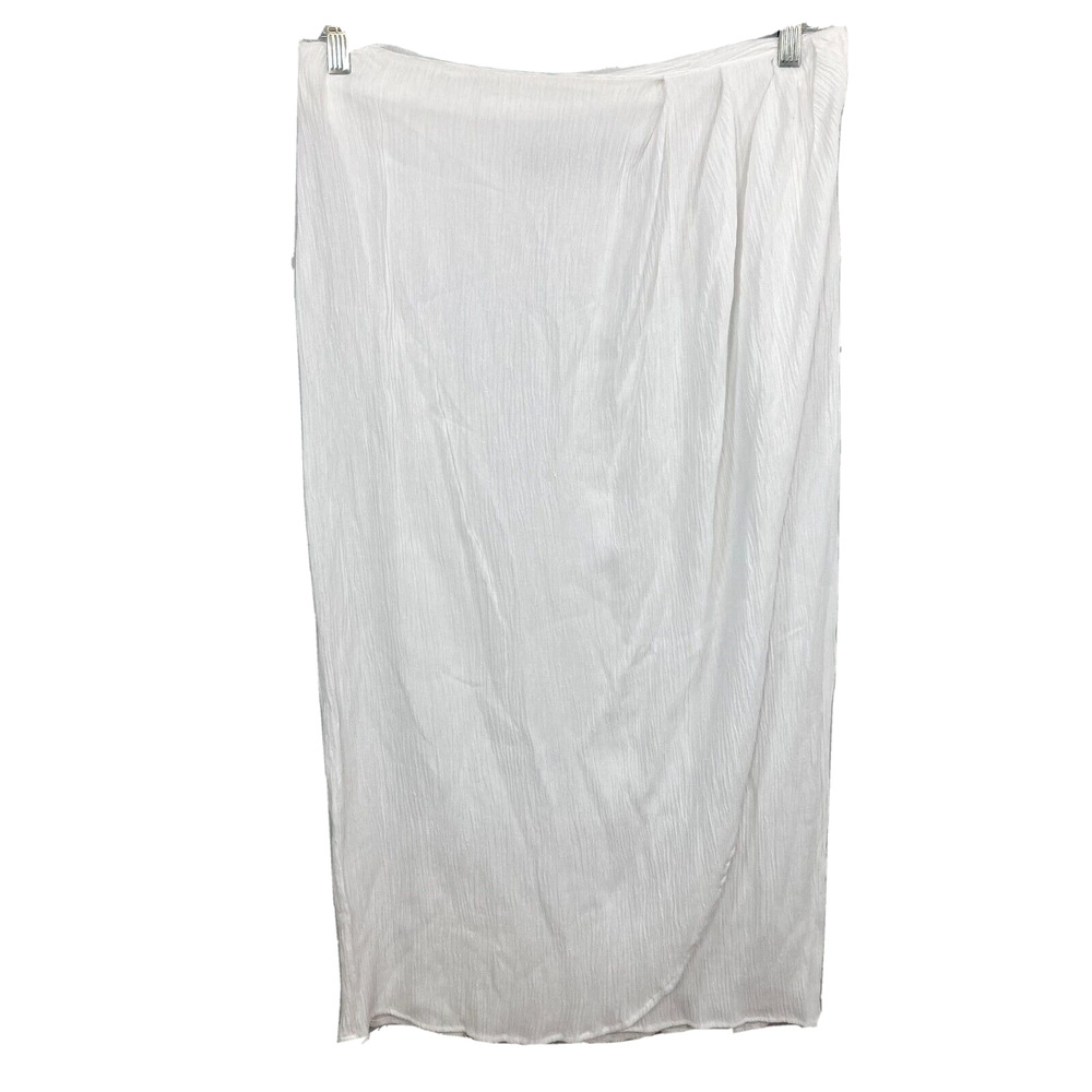 Designs by Lane Bryant Skirt Women Sz 18 White Gauze Wrap Style Adjustable Waist